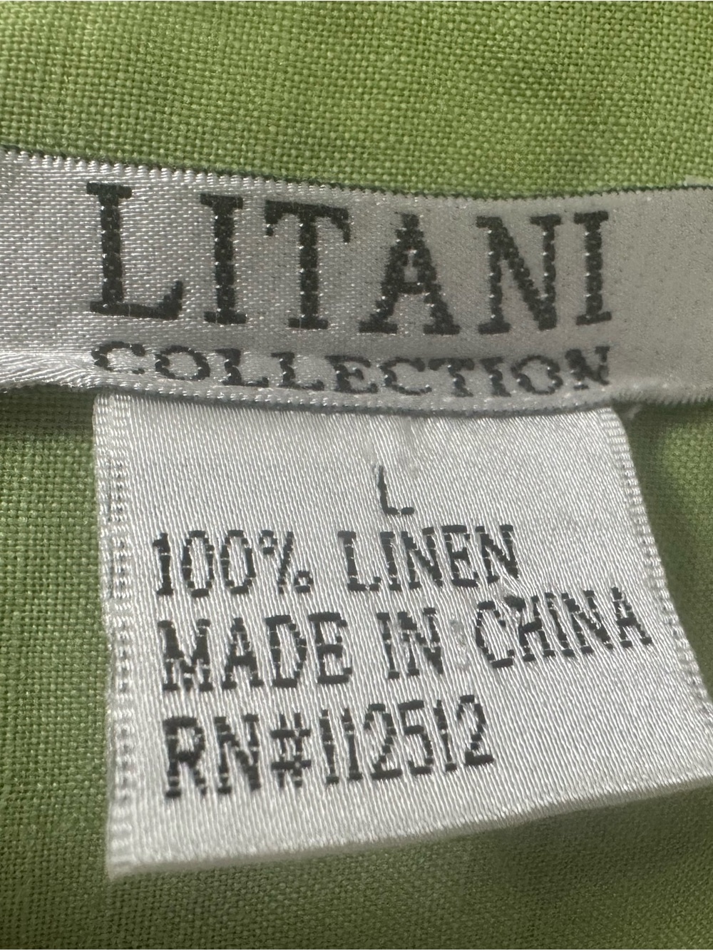 Men's Casual Short-Sleeve Linen Shirt in Light Green - Picture 6 of 6